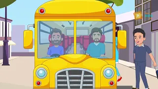 Wheels on the Bus I Rhymes English I Nursery Rhymes | MellyKidsTv