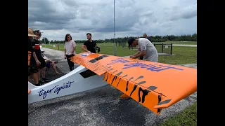 Biggest RC plane! it took 3  people to hold it!  Can this big plane actually fly? 200CC gas engine!