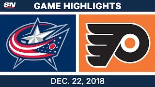 NHL Highlights | Blue Jackets vs. Flyers - Dec 22, 2018