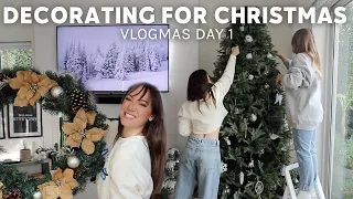 Vlogmas Day 1! | Decorating The House For Christmas With Alisha!