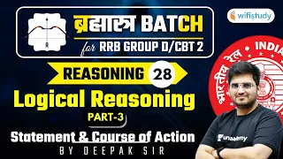 10:15 AM - RRB Group D/CBT-2 2020-21 | Reasoning by Deepak Tirthyani | Logical Reasoning (Part-3)