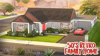 50's Retro Family Home 🧡 | The Sims 4 Speed Build