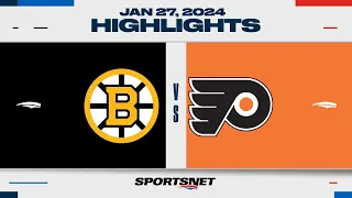 NHL Highlights | Bruins vs. Flyers - January 27, 2024