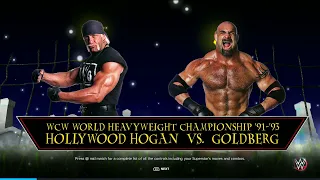 WWE 2K23 - Hollywood Hulk Hogan vs Goldberg | WCW World Heavyweight Title No Disqualification Match"