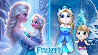 Frozen 🩵 | Mothersday - Elsa 🩵 | cosplay | My Talking Angela 2 💥❤️