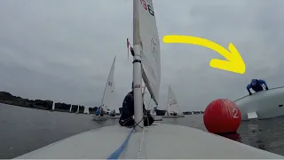 Poor Laser sailor in 1st capsizes... lol