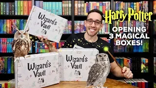 HARRY POTTER UNBOXING | 3 Wizard's Vault Subscription Boxes | Bibbidi Bobbidi Boxes