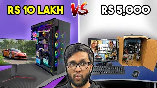 RS 10 LAKH PC VS RS 5,000 PC ! (CAN IT RUN GTA 5?)