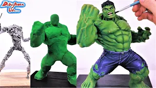 TURNING a  BUNCH of clay into HULK || Sculpting HULK in Clay | Draw Me A...