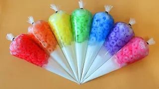 Making Fruit Ring Slime with Piping Bags! Most Satisfying Slime Video★ASMR★#ASMR #PipingBags