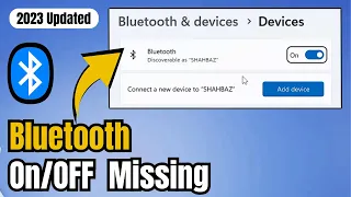 FIX Bluetooth ON/OFF Switch Missing (Windows 10/11) 2023 | Bluetooth Missing from Device Manager
