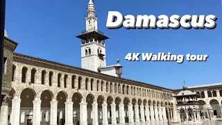 Damascus Syria - Walking tour 4k/60fps. Bab Touma, Al Qassaa, Abassid Square