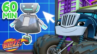 Crusher Builds Robots w/ Power Tires Blaze! | 60 Minute Compilation | Blaze and the Monster Machines