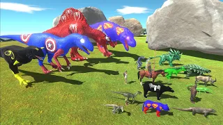 Escape from CARNIVORE DINOSAURS SUPERHEROES - Animal Revolt Battle Simulator Escape from Monster