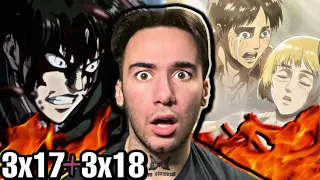 this is too much for me … ATTACK ON TITAN 3x17 and 3x18 (REACTION)