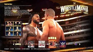 WWE 2K24 SHOWCASE ROMAN REIGNS VS CODY RHODES WRESTLEMANIA 39