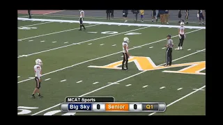 Missoula High Sports Big Sky VS Senior Football 9 28 2018