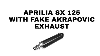 Aprilia sx 125 2018 sound fake akrapovic