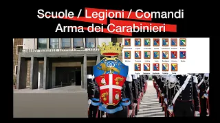 Scuole, Comandi e Legioni Arma dei Carabinieri