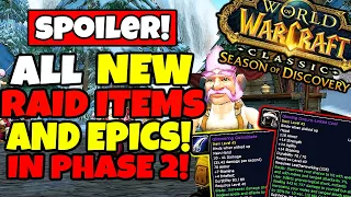 ALL NEW EPICS & RAID ITEMS in Phase 2 - Season of Discovery Datamining