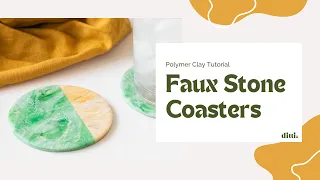 DIY Faux Stone Coasters with Polymer Clay