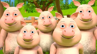 Five Little Piggies, Numbers Song and Nursery Rhyme for Kids