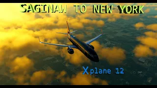 Saginaw to New York. (KMBS-KJFK) Boeing 737-800 Zibo. #xplane12 #xplane11 #boeing737 #zibo