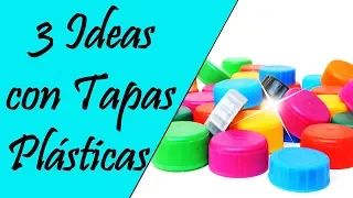 3 Ideas con Tapas Plásticas o Tapones #RecicladoChallege|| Manualidades Recicladas ||  Ecobrisa