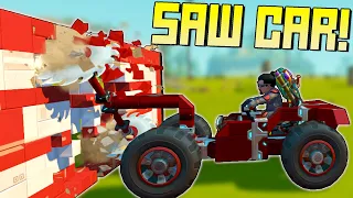 Carving Through Walls with Sawblades Challenge! - Scrap Mechanic Multiplayer Monday