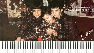 Jonas Brothers - I Need You Christmas (Easy Piano Tutorial + Sheets)
