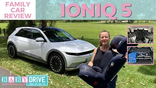 Family car review: 2022 Hyundai Ioniq 5 AWD | BabyDrive child seat and pram space test