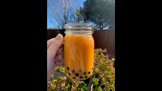 Thai Milk Tea with Boba (recipe tutorial!)