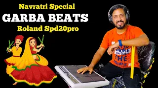 Garba Beats | Navratri Special Dandiya Rhythm | Drums Dhol Mix On - Roland Spd20pro | Rk Drums