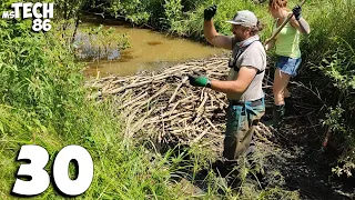 Beavers Dug A Tunnel To A Nearby Pond - Manual Beaver Dam Removal No.30