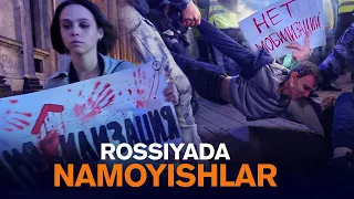 Rossiyaning 38 ta shahrida harbiy safarbarlikka qarshi norozilik namoyishlari bo‘lib o‘tdi