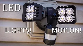 Motion Activated Ceramic LED Security Light by SANSI installation and demonstration