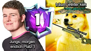 😩🤬SNIPE-LEGENDE ZERSTÖRT PLATZ 1 DER WELT… (ich bin fassungslos) | Clash Royale Deutsch