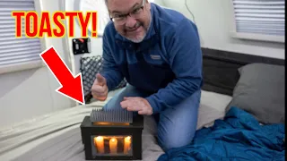 DIY Beeswax Candle Heater for my Teardrop Camper - Winter Camping