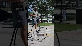 Little Ride around Historic Cocoa Village On A penny farthing