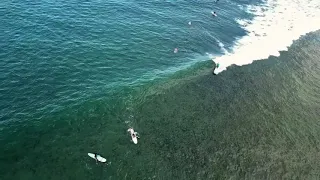 Surfing the breaks in Rincon, Puerto Rico