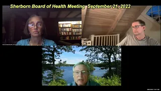 Sherborn Board of Health Meeting September 21, 2022