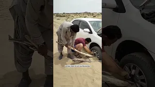 Off Road Track To Buji Koh, Sapat Beach Balochistan. Stuck in desert