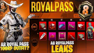 A8 Royal Pass New Leaks | A8 Royal Pass 100Rp Outfit | Next Season Cycle Rewards | Pubg Mobile