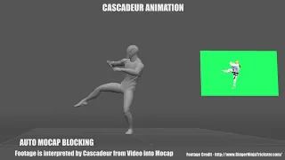 Flying Kick Cascadeur Animation - Blocking to Unreal Engine