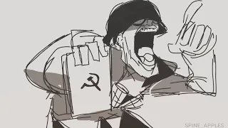 Soldier finds out that heavy is a Communist animated (sorta)