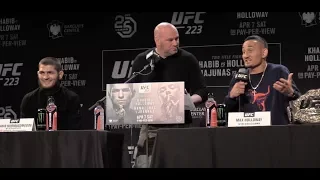 Khabib Nurmagomedov Says Max Holloway Has Been Drinking Beer, Max Says He Is Ready  (UFC 223)