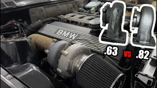 Comparing Turbo Back Housings On My M50 E30 | GT3582 Turbo (ASMR)