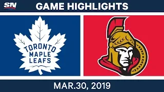 NHL Game Highlights | Maple Leafs vs. Senators – March 30, 2019