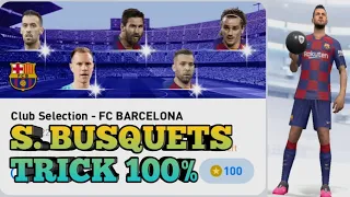 TRICK FOR SERGIO BUSQUETS IN BARCELONA CLUB SELECTION  PES2020 MOBILE