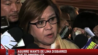Aguirre wants De Lima disbarred due to 'immorality'